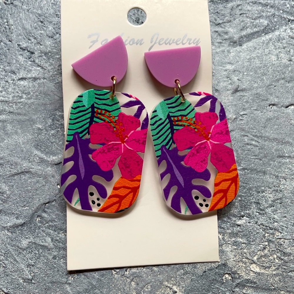 5 for $25 New tropical floral earrings